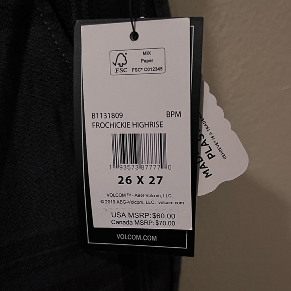 VOLCOM HIGH RISE. ANKLE FIT PANTS - Picture 5 of 7